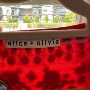 Alice and Olivia red dress